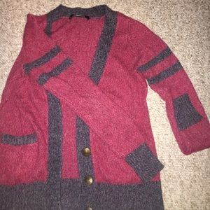 RED AND BLUE CARDIGAN